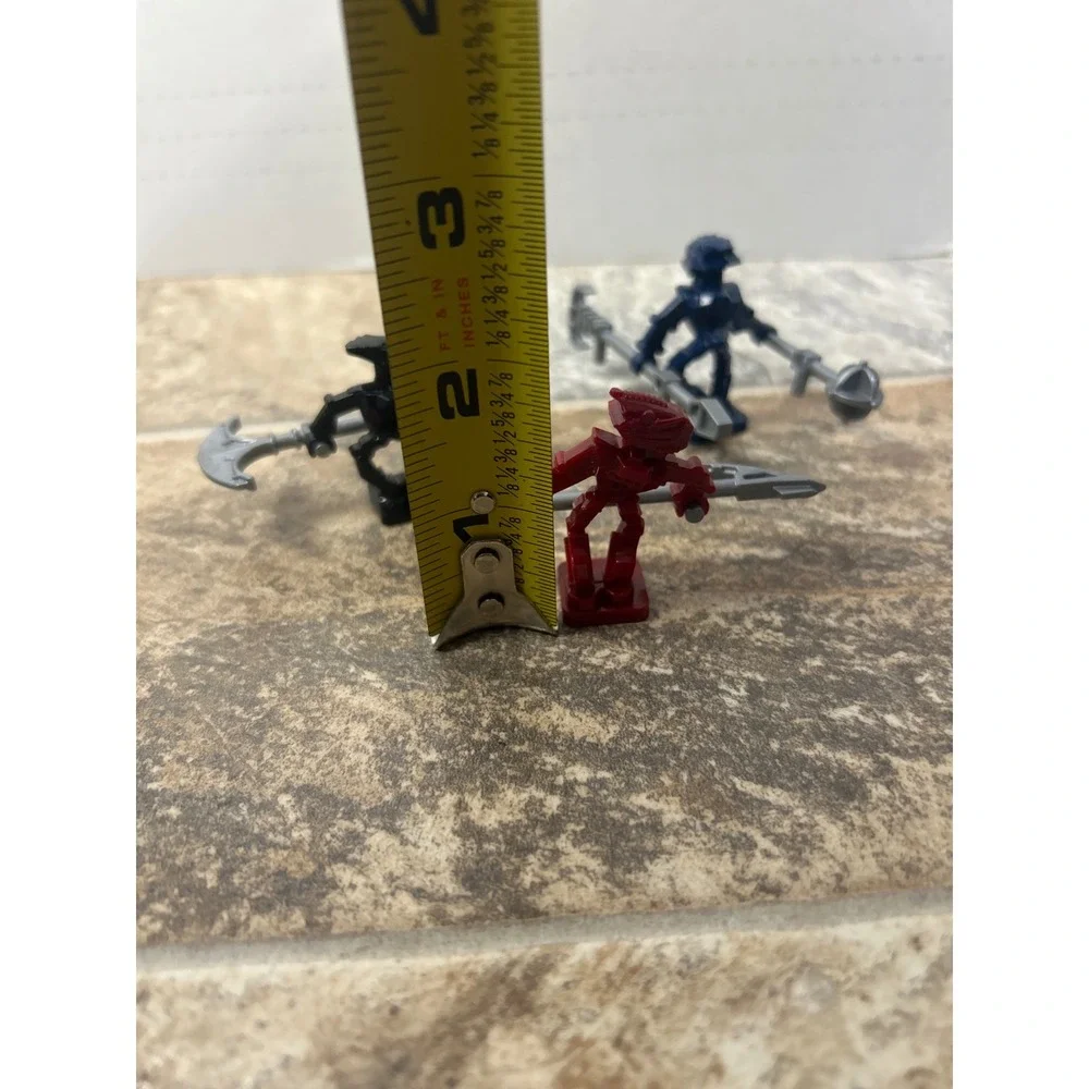 LEGO Bionicle Rahkshi Minifigures Set of 3 Red Black Blue Figures 1.5 Inch